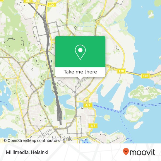 Millimedia, Fleminginkatu 2 FI-00530 Helsinki map