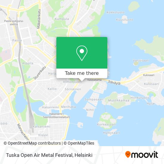Tuska Open Air Metal Festival map