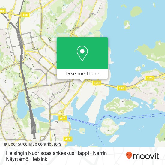 Helsingin Nuorisoasiankeskus Happi - Narrin Näyttämö map
