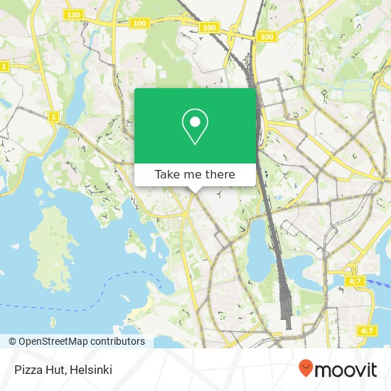 Pizza Hut, Mannerheimintie 94 FI-00250 Helsinki map