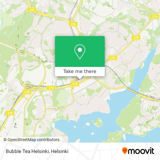 Bubble Tea Helsinki map
