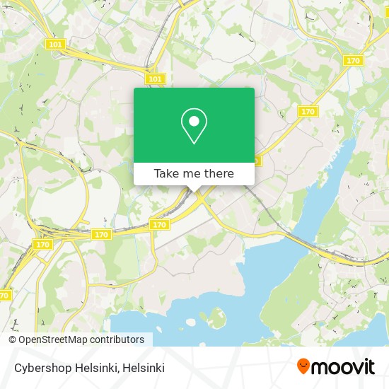 Cybershop Helsinki map