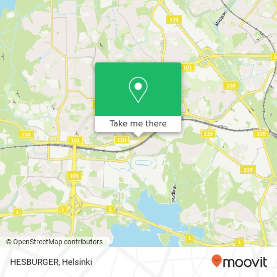 HESBURGER, Turuntie 14 FI-00370 Espoo map