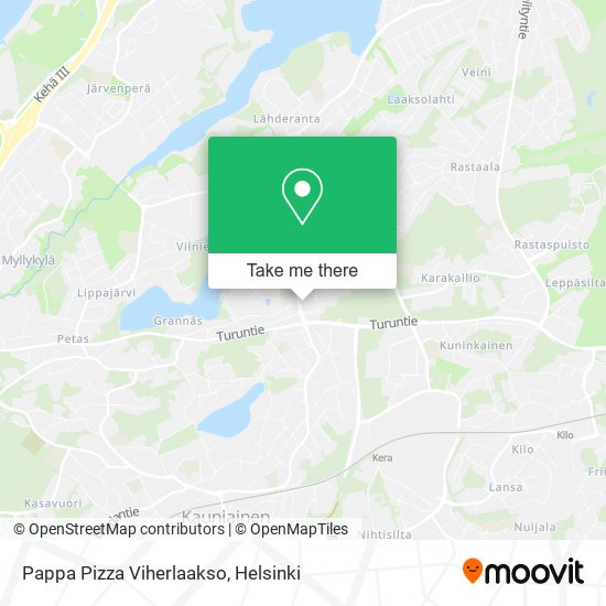 Pappa Pizza Viherlaakso map