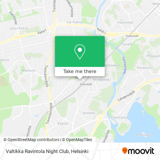 Valtikka Ravintola Night Club map