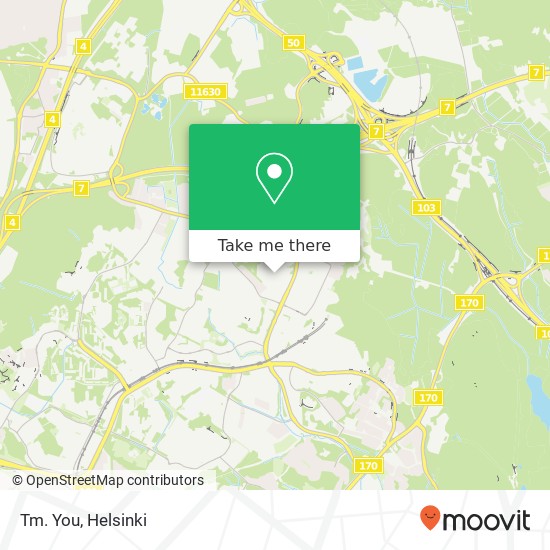 Tm. You, Maalinauhantie 15 FI-01280 Vantaa map