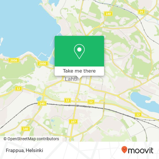 Frappua, Vapaudenkatu 20 FI-15110 Lahti map