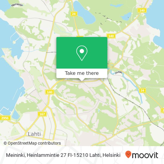 Meininki, Heinlammintie 27 FI-15210 Lahti map