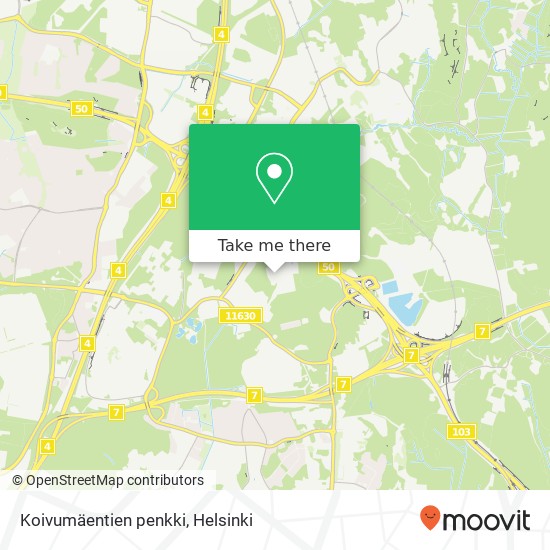 Koivumäentien penkki map