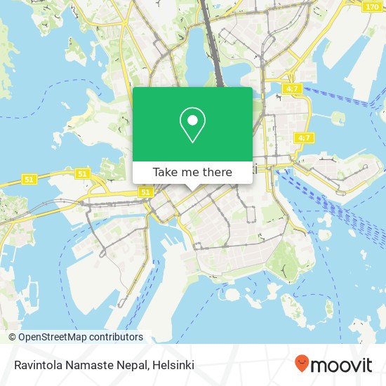 Ravintola Namaste Nepal map