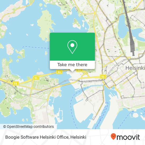 Boogie Software Helsinki Office map