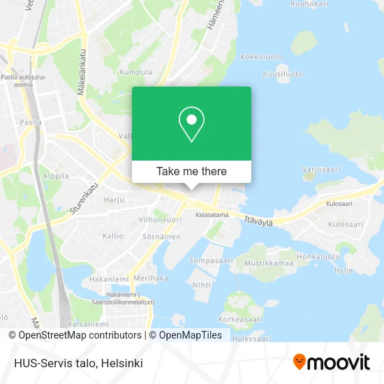 HUS-Servis talo map