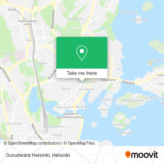 Gurudwara Helsinki map