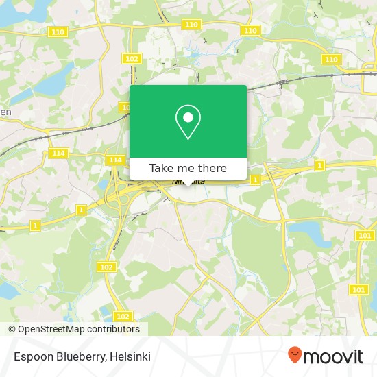 Espoon Blueberry map