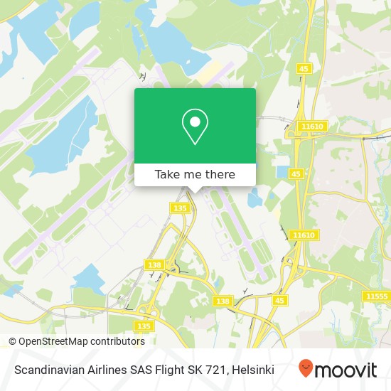 Scandinavian Airlines SAS Flight SK 721 map