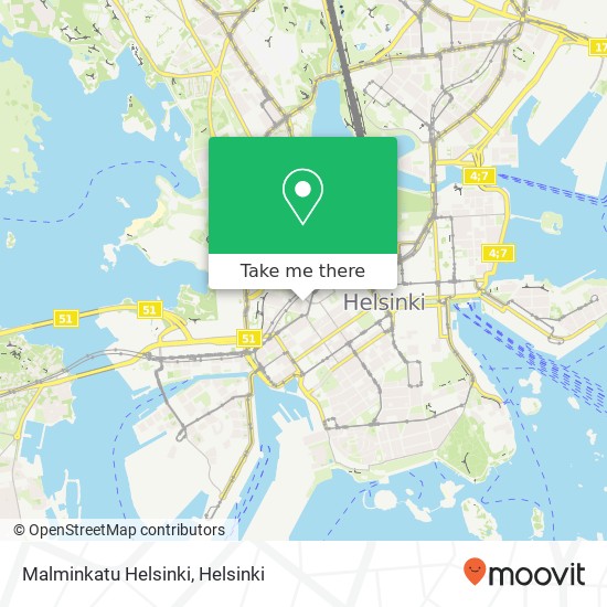 Malminkatu Helsinki map