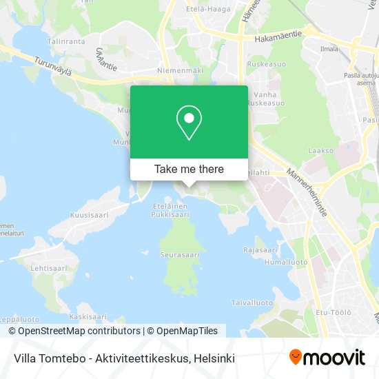 Villa Tomtebo - Aktiviteettikeskus map