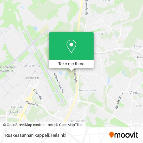 How to get to Ruskeasannan kappeli in Vantaa by Bus or Train?