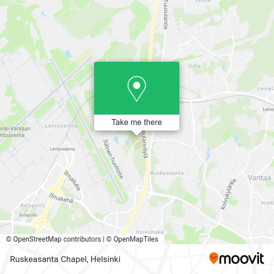 Ruskeasanta Chapel map