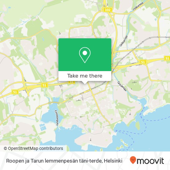 Roopen ja Tarun lemmenpesän  täni-terde map