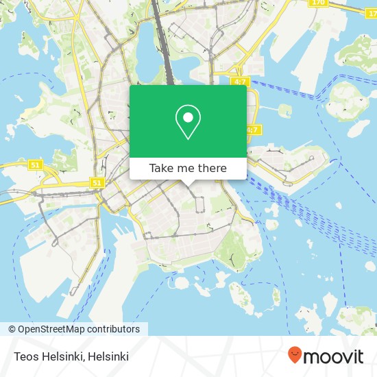 Teos Helsinki map