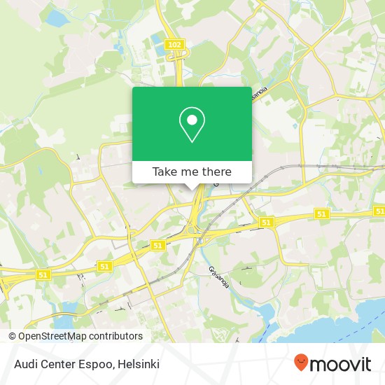 Audi Center Espoo map