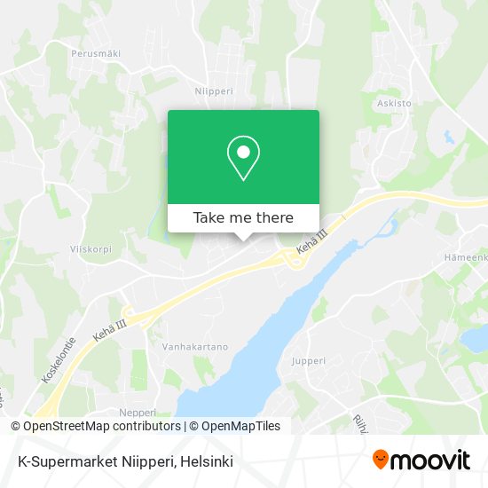 K-Supermarket Niipperi map