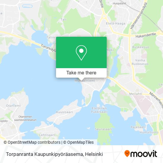 Torpanranta Kaupunkipyöräasema map