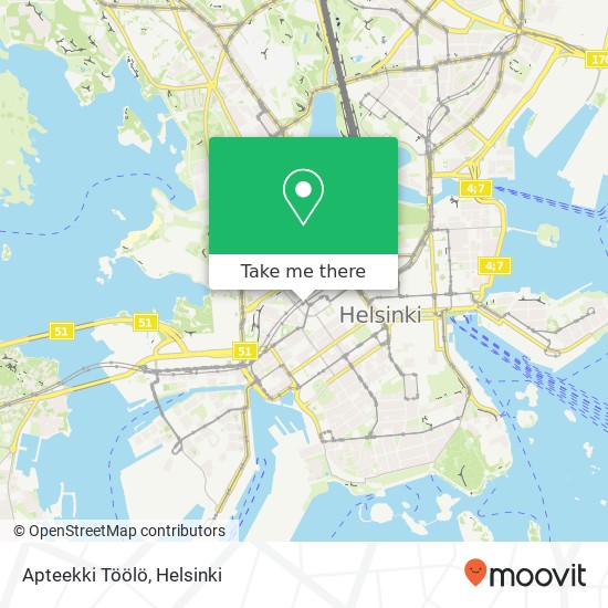 Apteekki Töölö map