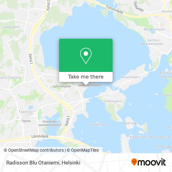 Radisson Blu Otaniemi map