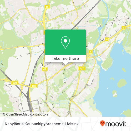 Käpyläntie Kaupunkipyöräasema map