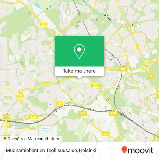 Muonamiehentien Teollisuusalue map