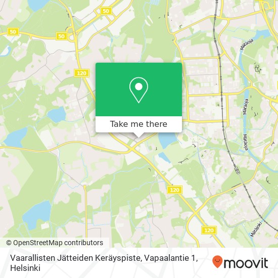 Vaarallisten Jätteiden Keräyspiste, Vapaalantie 1 map