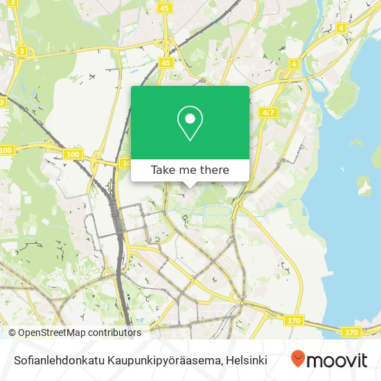 Sofianlehdonkatu Kaupunkipyöräasema map
