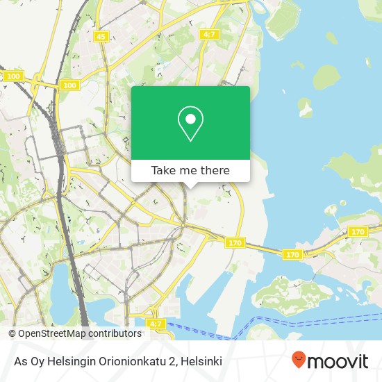 As Oy Helsingin Orionionkatu 2 map