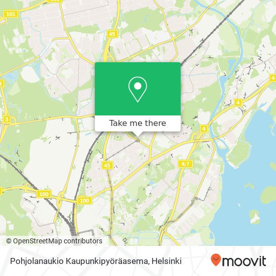 Pohjolanaukio Kaupunkipyöräasema map