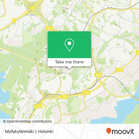 Myllykylänmäki I map