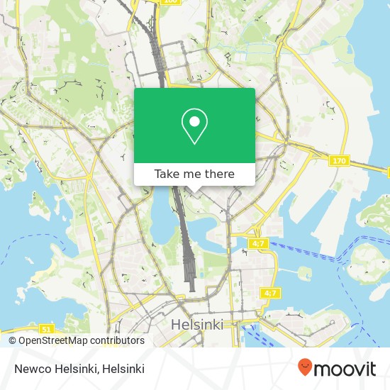 Newco Helsinki map