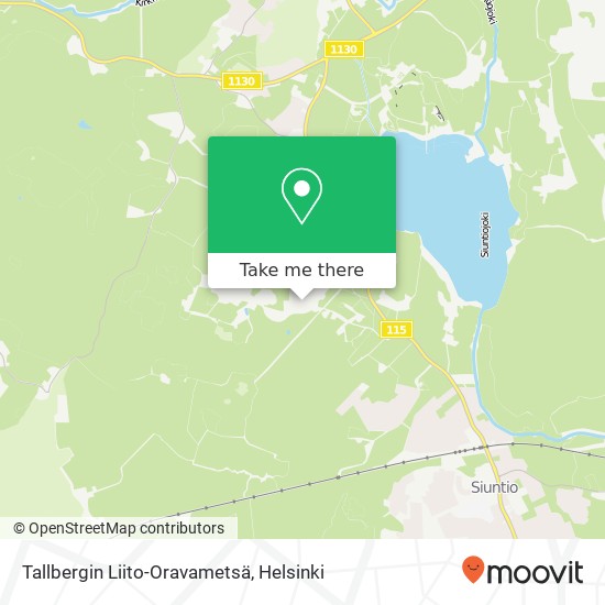 Tallbergin Liito-Oravametsä map