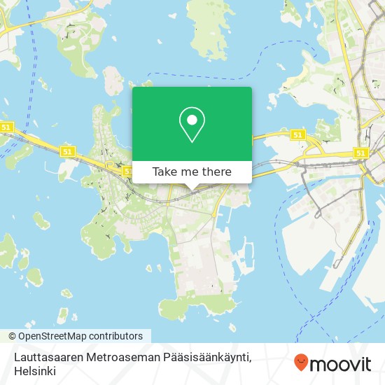 Lauttasaaren Metroaseman Pääsisäänkäynti map