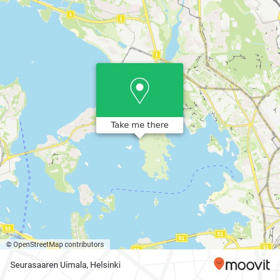 Seurasaaren Uimala map