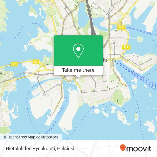 Hietalahden Pysäköinti map