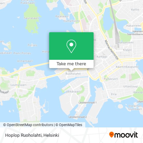 Hoplop Ruoholahti map