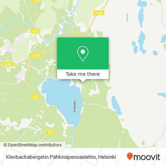 Klevbackabergetin Pähkinäpensaslehto map