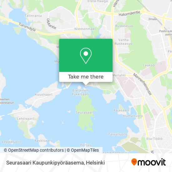 Seurasaari Kaupunkipyöräasema map