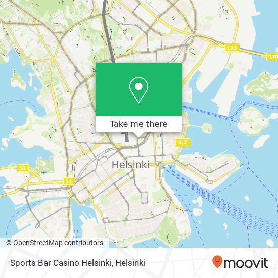 Sports Bar Casino Helsinki map