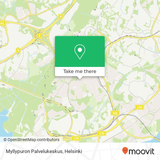 Myllypuron Palvelukeskus map