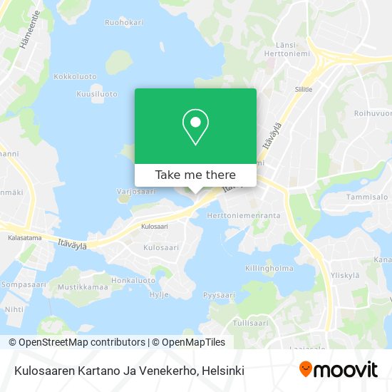 How to get to Kulosaaren Kartano Ja Venekerho in Helsinki by Bus or Metro?