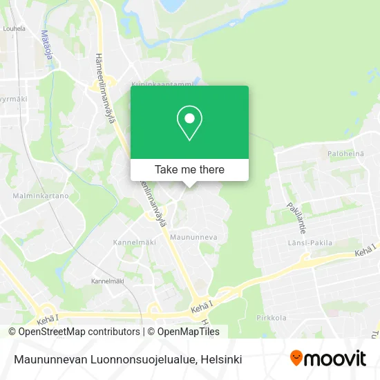 Maununnevan Luonnonsuojelualue map