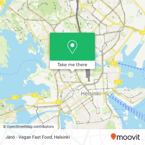 Jänö - Vegan Fast Food map